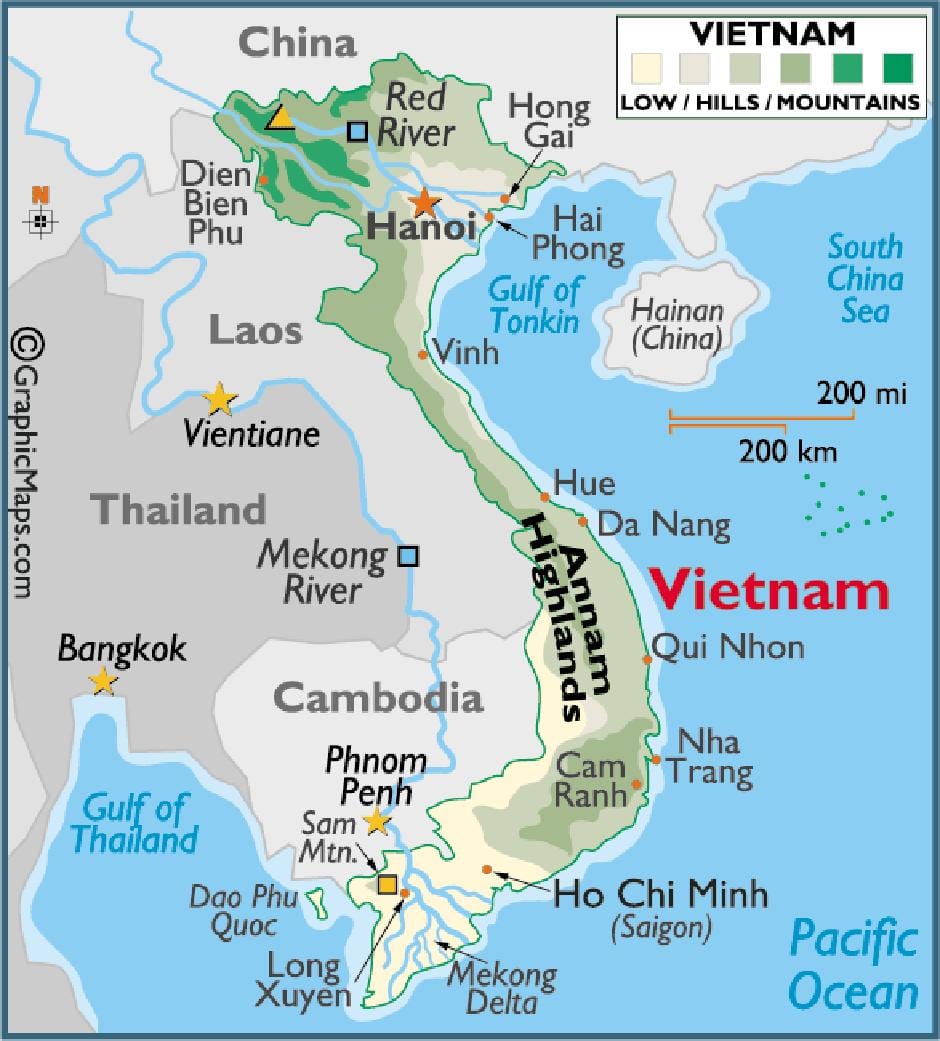 نقشہ کے saigon پر