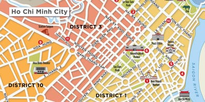 نقشہ کے ڈسٹرکٹ 1 saigon